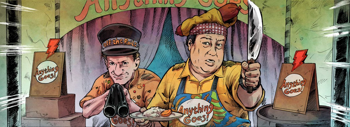 "Come oan down to 'Anything Goes', where if you kill it, we'll grill it! Ain't that right, Bobby?"
#ernestpworrell #ernestandthedreamstone #chuckandbobby #graphicnovels #comicbooks #comicbookart