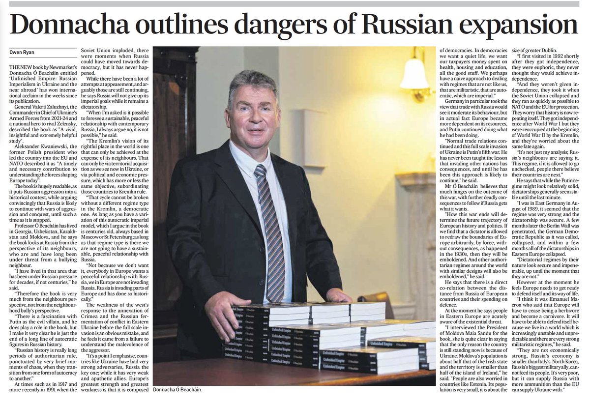 Donnacha Ó Beacháin (@donnachadcu) on Twitter photo I gave an interview to <a href="/ClareChampion/">The Clare Champion</a> about my new book, "Unfinished Empire".
In my native county, we are all on first name terms. I gave an interview to <a href="/ClareChampion/">The Clare Champion</a> about my new book, "Unfinished Empire".
In my native county, we are all on first name terms.