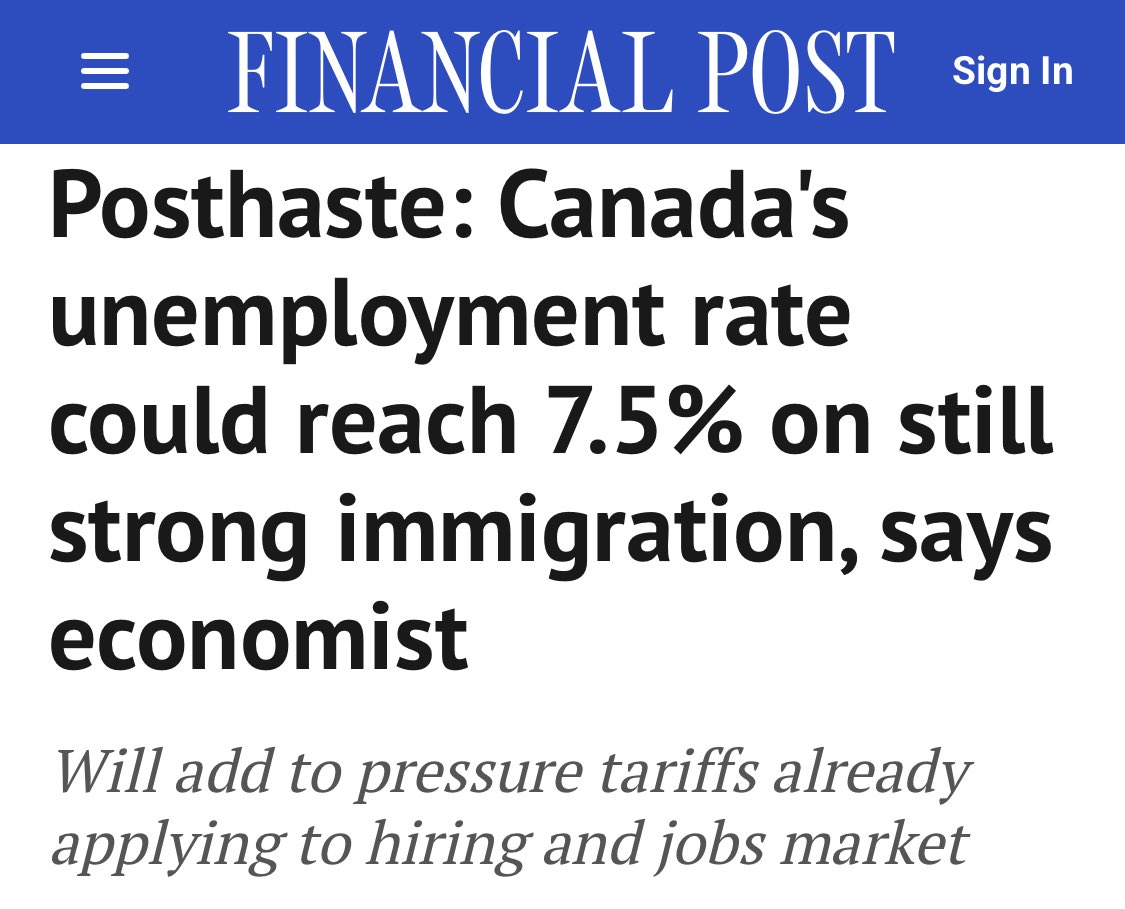 📈 Unemployment rising
📉 Job creation stagnant
🛬 Immigration surging

We’re expected to hit 7.5% unemployment by year-end
WITHOUT a recession

Now imagine what happens when the economy actually crashes