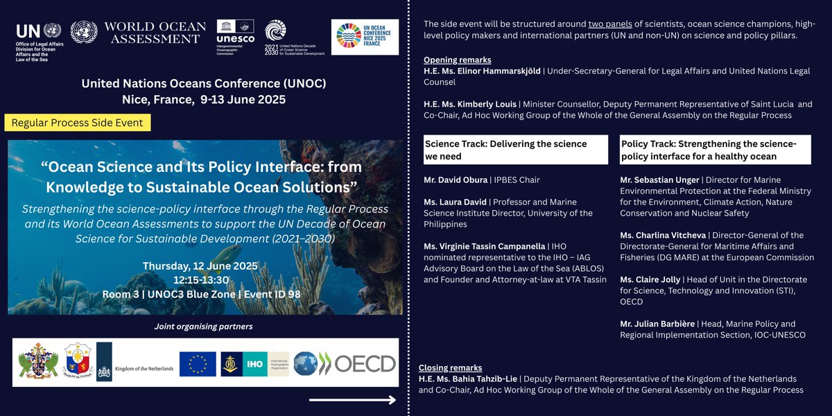 KingdomNL at UN (@kingdomnl_un) on Twitter photo 🌊 #KingdomNL🇳🇱, <a href="/SaintLuciaUN/">Saint Lucia UN</a>🇱🇨 & <a href="/undoalos/">Division for Ocean Affairs and the Law of the Sea</a> invite you to our #UNOC3 side event in Nice:
“Ocean Science and Its Policy Interface: from Knowledge to Sustainable Ocean Solutions”
📅 Thursday June 12 | 🕒 12:15 PM | 📍 Room 3
Let’s turn knowledge into impact. 🌊 #KingdomNL🇳🇱, <a href="/SaintLuciaUN/">Saint Lucia UN</a>🇱🇨 & <a href="/undoalos/">Division for Ocean Affairs and the Law of the Sea</a> invite you to our #UNOC3 side event in Nice:
“Ocean Science and Its Policy Interface: from Knowledge to Sustainable Ocean Solutions”
📅 Thursday June 12 | 🕒 12:15 PM | 📍 Room 3
Let’s turn knowledge into impact.