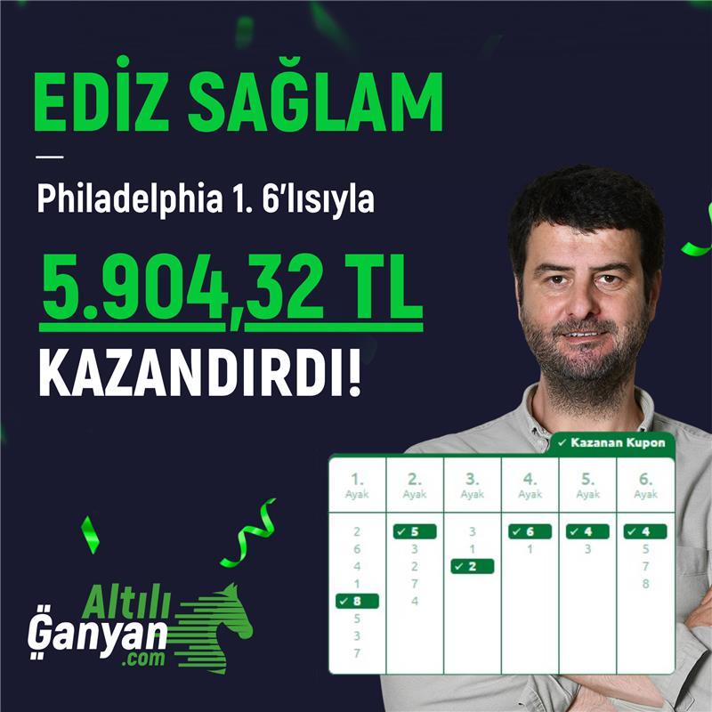 AltılıGanyan.com (@altiliganyancom) on Twitter photo 🍀 Kazançlı akşamlar <a href="/altiliganyancom/">AltılıGanyan.com</a>'da yaşanıyor!
📍 Philadelphia
🥳 5.904,32 TL
✍🏻 <a href="/ediz_saglam/">Ediz Sağlam</a>
🔗 altiliganyan.com/tjk/at-yarisi-… 🍀 Kazançlı akşamlar <a href="/altiliganyancom/">AltılıGanyan.com</a>'da yaşanıyor!
📍 Philadelphia
🥳 5.904,32 TL
✍🏻 <a href="/ediz_saglam/">Ediz Sağlam</a>
🔗 altiliganyan.com/tjk/at-yarisi-…
