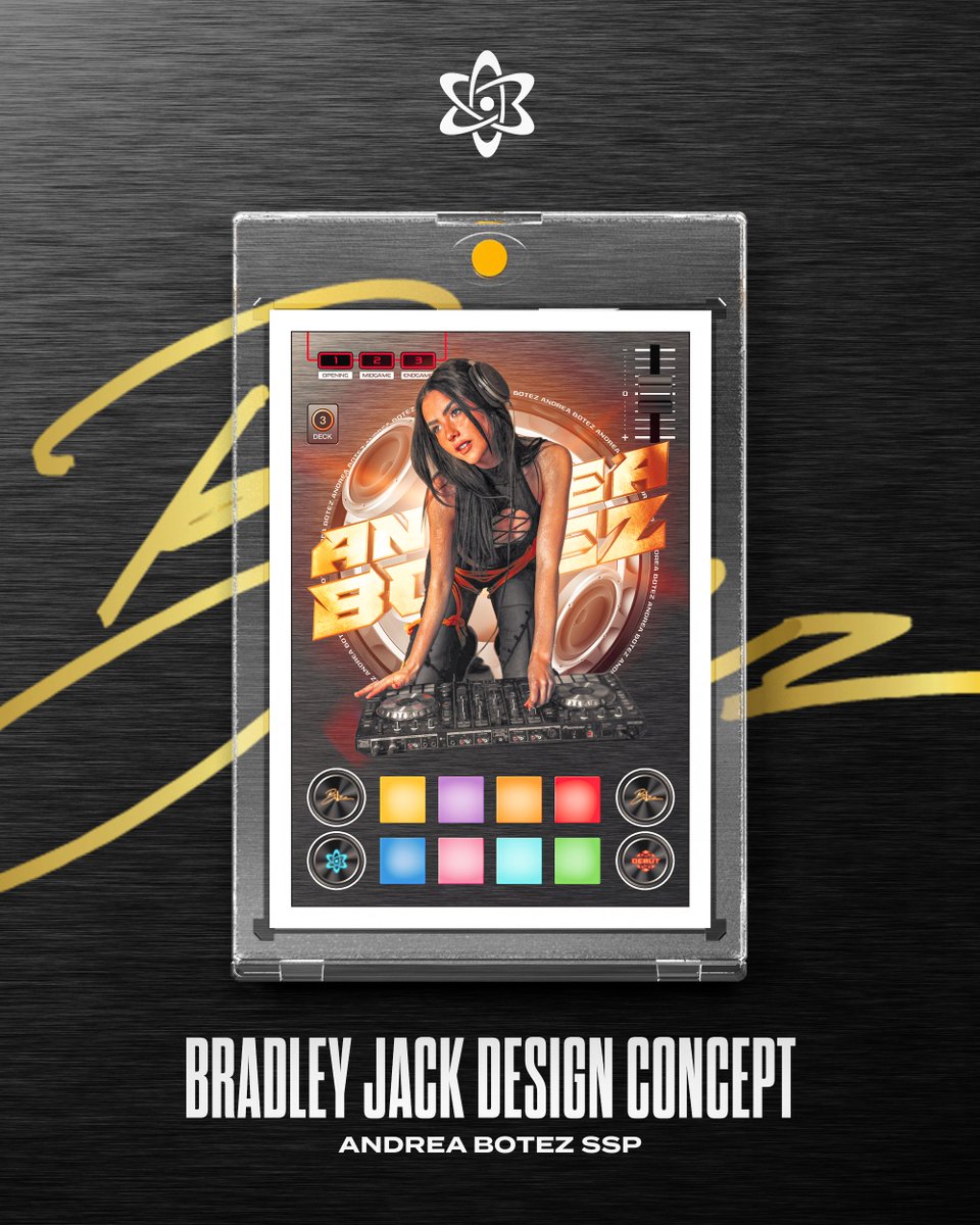 Brad Lefeld (@bradleyjackdsgn) on Twitter photo Day 22 of creating my trading card brand and today I wanted to focus on fleshing out a concept for a SSP card for <a href="/itsandreabotez/">Andrea Botez</a> which focuses on her DJing instead of chess. Still work to do but in a great spot.
#SportsCards #Botez #botezlive #TradingCards #CardDesign Day 22 of creating my trading card brand and today I wanted to focus on fleshing out a concept for a SSP card for <a href="/itsandreabotez/">Andrea Botez</a> which focuses on her DJing instead of chess. Still work to do but in a great spot.
#SportsCards #Botez #botezlive #TradingCards #CardDesign