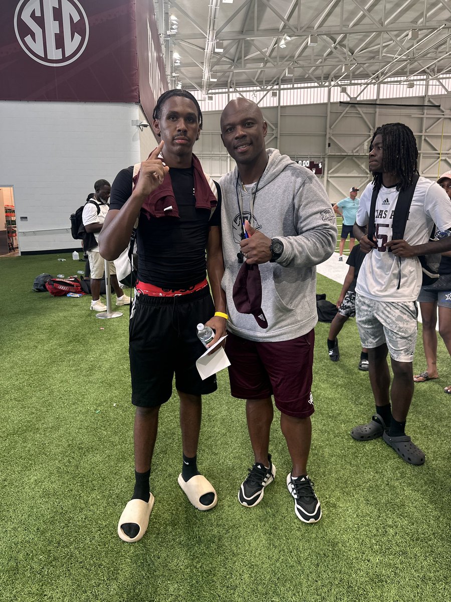 TWrightGolden's tweet image. Blessed for the amazing opportunity to showcase my skills and get better at @AggieFootball this weekend! @SWD_FB @mb_3three @HolmonWiggins @CoachJohn_Perry @coachjtstovall @247recruiting