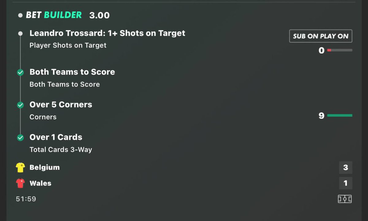MY  CASH OUT £5,683.90💷 FOR A POTENTIAL WIN OF £8,500.00😍
We only need Troussard shot on target win to land this Bet builder 🤙

If this lands, I’ll give £1,000 to 2 lucky 
people who
Follow 👥
 ♥️likes, 
Retweet🔃 and
 comment 💬 on this tweet

CASH💰 OR STICK🤞✅