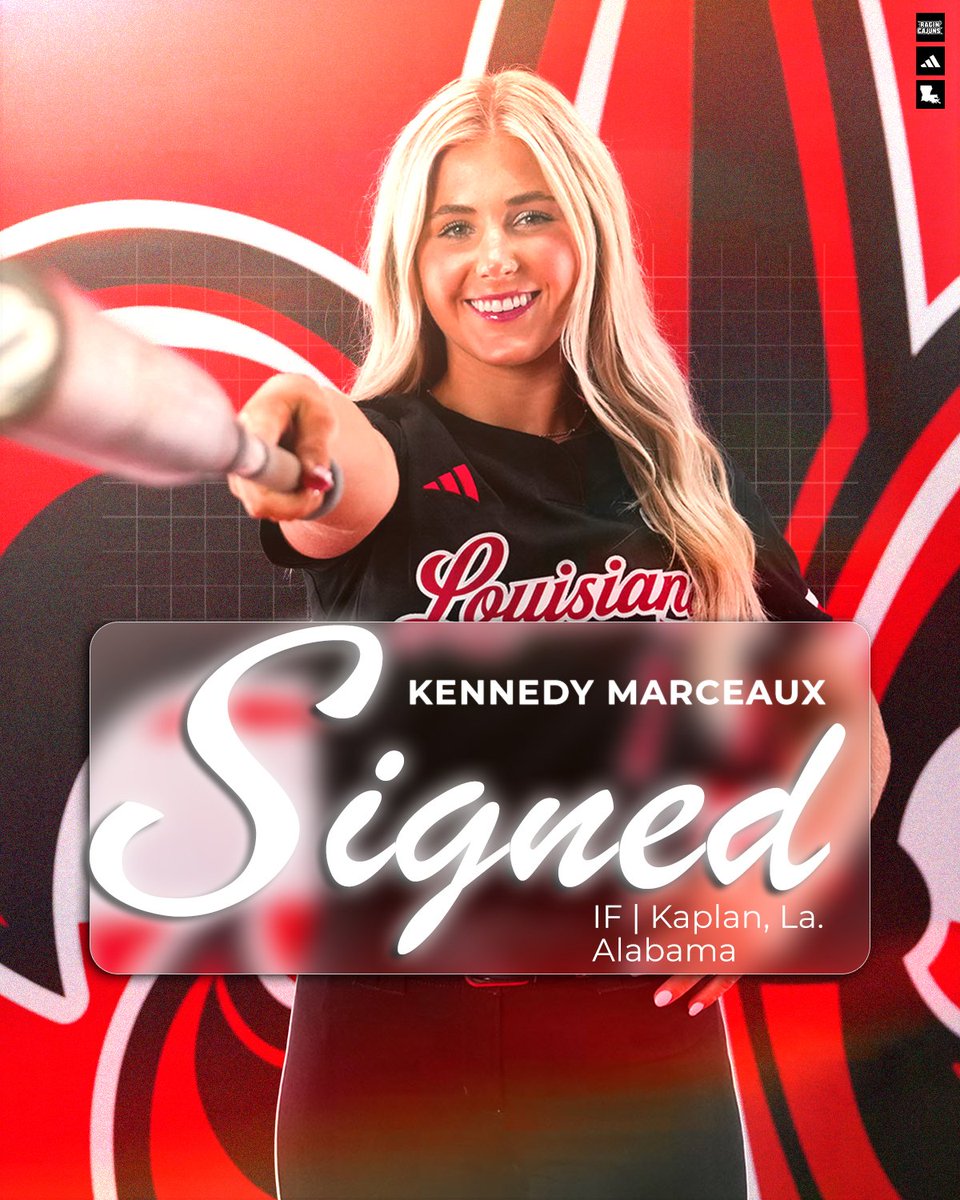 Louisiana Ragin' Cajunsยฎ Softball (@ragincajunssb) on Twitter photo ๐๐๐๐ ๐๐ข๐ ๐ in the 337! ๐ค๐ฅ
Acadiana-area ๐ ๐๐ฒ๐ป๐ป๐ฒ๐ฑ๐ ๐ ๐ฎ๐ฟ๐ฐ๐ฒ๐ฎ๐๐
is joining the Ragin' Cajuns!
๐
ฟ๏ธ Infielder
๐๏ธ Kaplan, La.
๐ซ Kaplan HS
๐ Alabama
๐ฐ ragncaj.co/kmarceaux
#GeauxCajuns โ๏ธ <a href="/Kmarso6/">Kennedy marso</a> ๐๐๐๐ ๐๐ข๐ ๐ in the 337! ๐ค๐ฅ
Acadiana-area ๐ ๐๐ฒ๐ป๐ป๐ฒ๐ฑ๐ ๐ ๐ฎ๐ฟ๐ฐ๐ฒ๐ฎ๐๐
is joining the Ragin' Cajuns!
๐
ฟ๏ธ Infielder
๐๏ธ Kaplan, La.
๐ซ Kaplan HS
๐ Alabama
๐ฐ ragncaj.co/kmarceaux
#GeauxCajuns โ๏ธ <a href="/Kmarso6/">Kennedy marso</a>