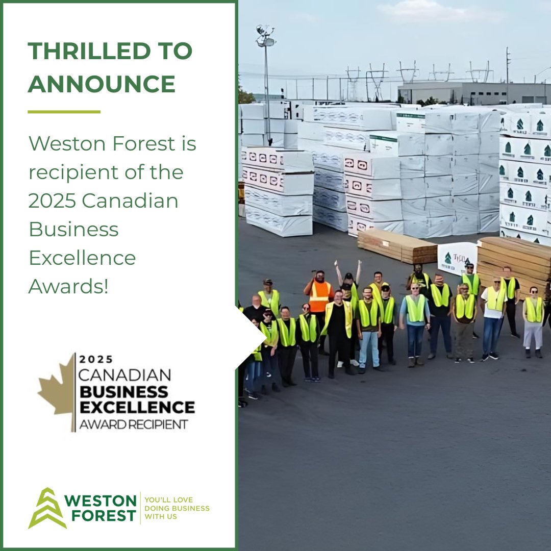 Weston Forest (@weston_forest) on Twitter photo We’re proud to share that Weston Forest has been named a recipient of the 2025 Canadian Business Excellence Awards by <a href="/ExcellenceCan/">Excellence Canada</a>
This recognition is a testament to our team’s passion, innovation, and commitment to achieving great things together.
#WestonForest #CBEA2025 We’re proud to share that Weston Forest has been named a recipient of the 2025 Canadian Business Excellence Awards by <a href="/ExcellenceCan/">Excellence Canada</a>
This recognition is a testament to our team’s passion, innovation, and commitment to achieving great things together.
#WestonForest #CBEA2025