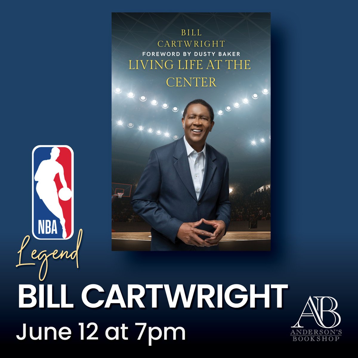 NBA lengend, and ex-Bulls coach and player, Bill Cartwright will hold a signing line for his new book, Living Life At The Center, in our naperville store on June 12. TICKETS HERE: billcartwrightandersons.eventcombo.com
