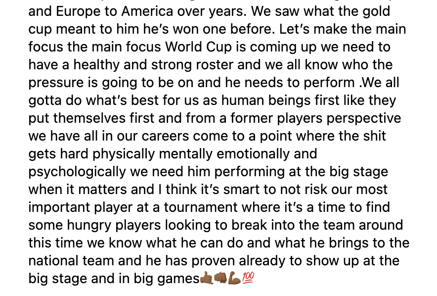 Former USMNT forward Eddie Johnson responds to Landon Donovan's comments 🇺🇸🎙️

"A career in MLS can’t compare to the work load and travel of player who’s entire career was in Europe and has to travel from abroad to the states for friendlies and qualifiers you just can’t compare"