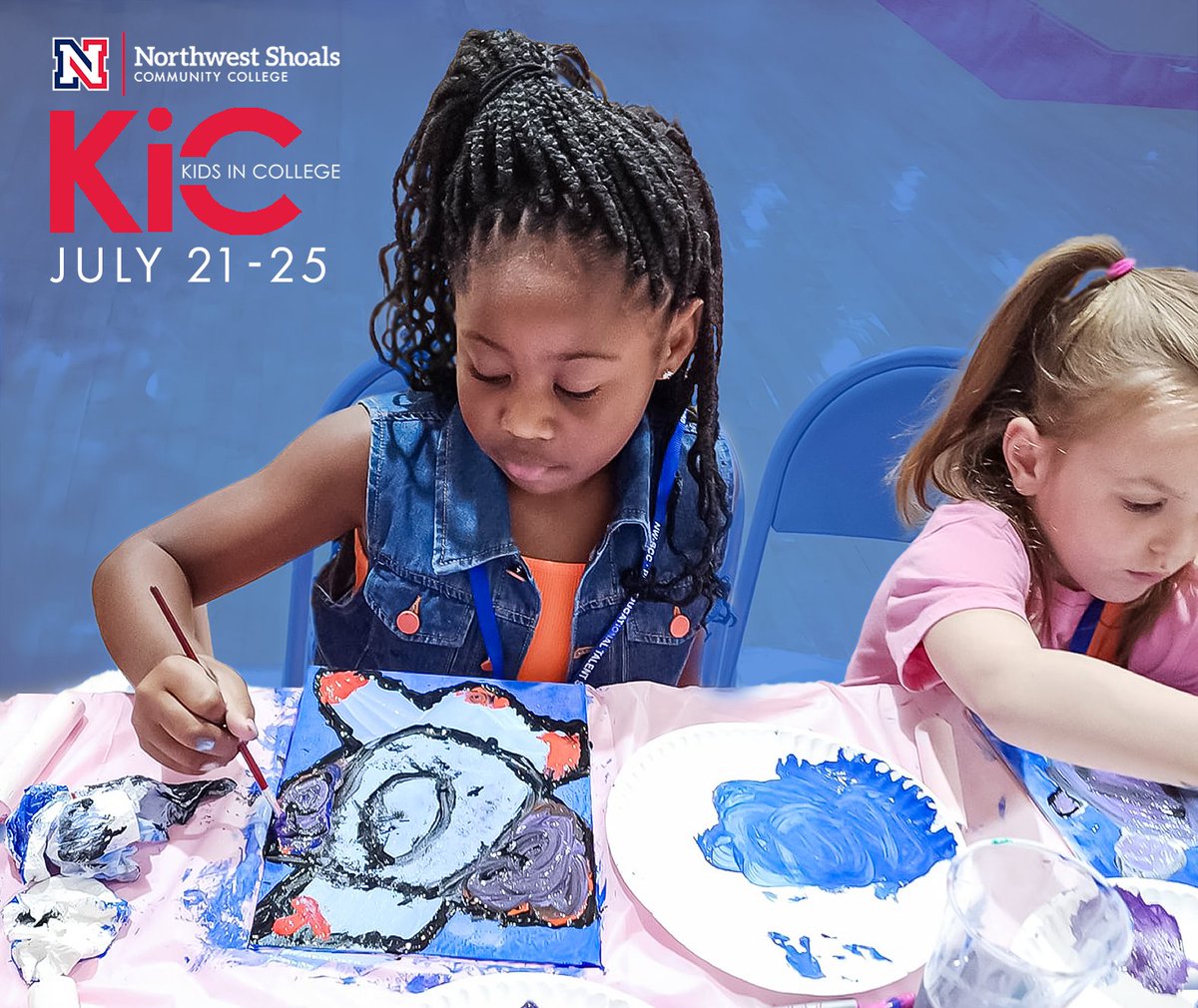 NWSCC's tweet image. The NWSCC Child Development Center will host its annual Kids in College STEAM Summer Camp July 21–25 ‼ LEARN MORE & SIGN UP ➡ nwscc.edu/nwscc-to-offer… #kidsincollege #summercamp #nwscc #GoPatriots
