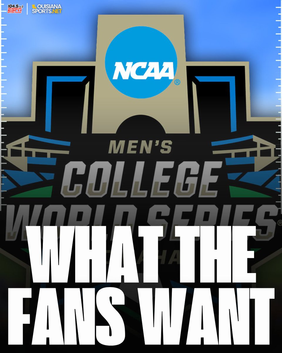 MARLER: MCWS shaping up to be exactly what the fans want 

This year's CWS will have more parity than any in a long time. Which is just what the fans wanted, right? #RoadToOmaha 

READ: louisianasports.net/mcws-shaping-u…