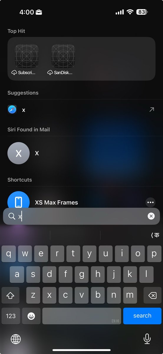 iOS_Spotlight's tweet image. Can’t search X in iOS search. @elonmusk