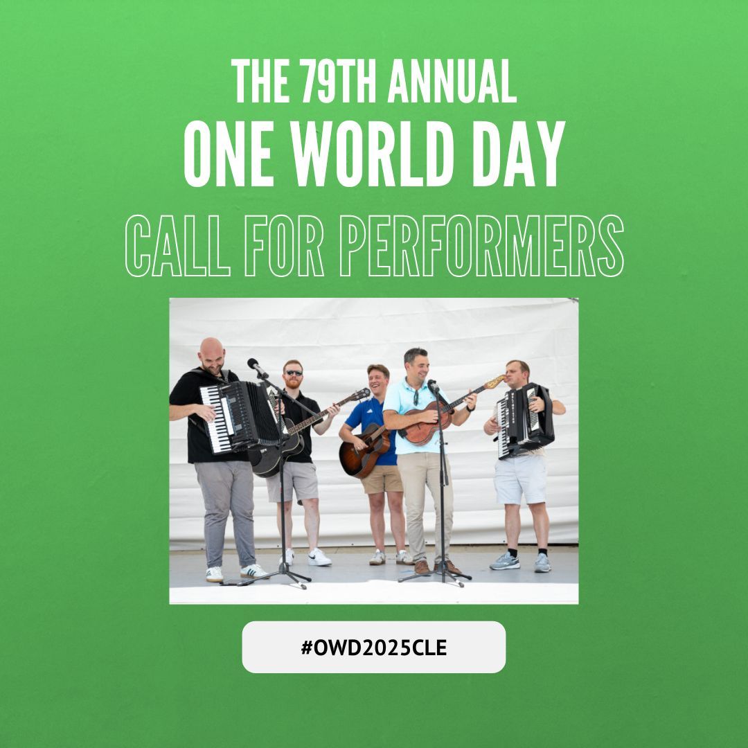 Call for performers at One World Day 2025! (Deadline July 1st)

docs.google.com/forms/d/e/1FAI… 

Be part of the celebration of Culture and Diversity!

We are always looking for performers to celebrate the diverse culture that is Cleveland.