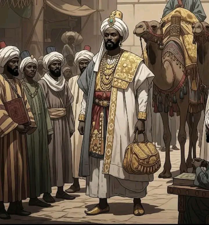Joe__Bassey's tweet image. Mansa Musa, who ruled the Mali Empire in the 14th century, is often cited as the richest person in human history. His wealth came from Mali's vast gold and salt resources, which were crucial commodities at the time.

Musa's famous pilgrimage to Mecca in 1324 truly showcased his…