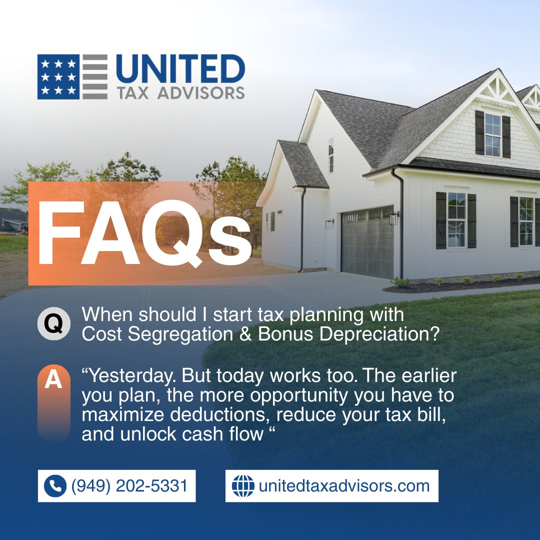 Waiting until tax season to start planning is a missed opportunity. The sooner you implement cost segregation, the more flexibility you have to maximize deductions, reduce tax liability, and increase your real estate returns.