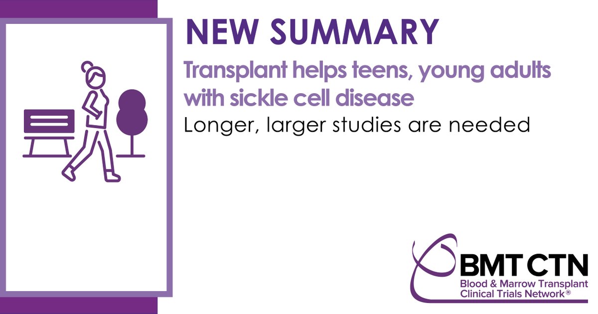 A small <a href="/BMTCTN/">BMT CTN</a> study showed that #BMT is one good option for treating sickle cell disease in teens and young adults. Learn more about this study: cibmtr.org/Files/Patient-…