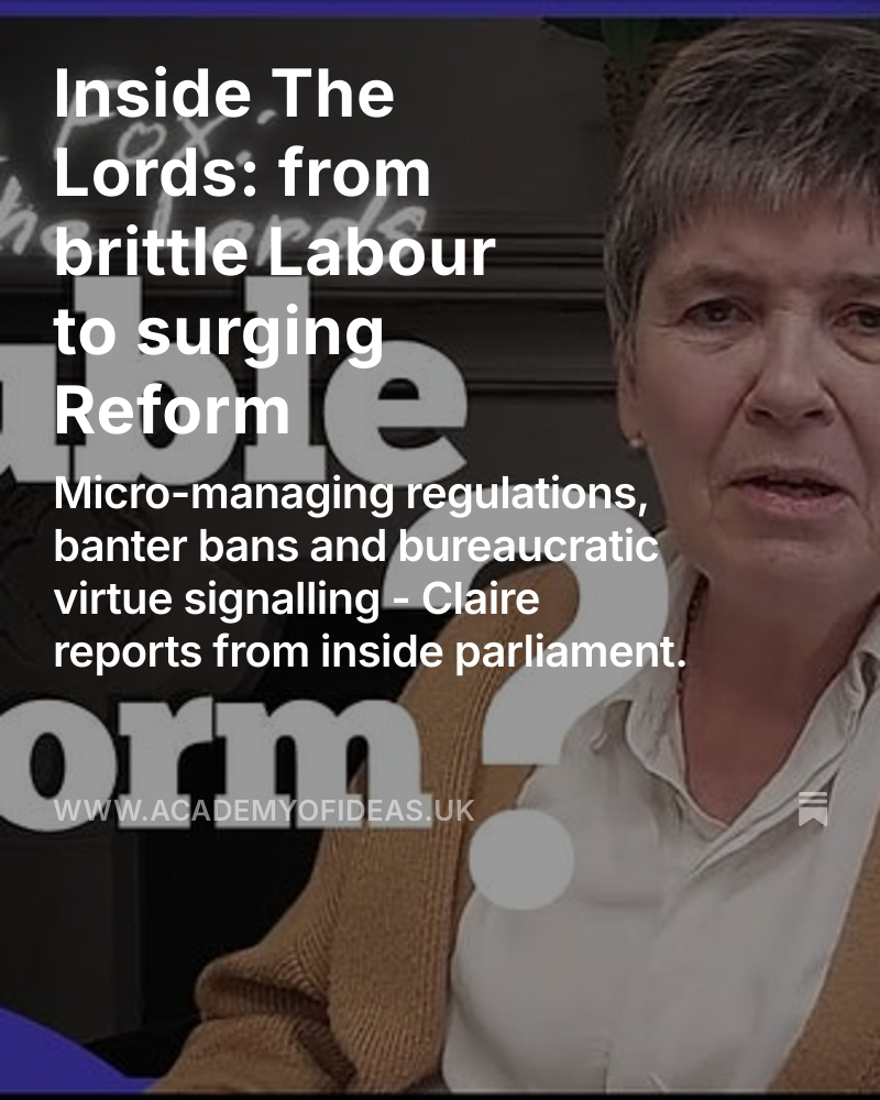 Academy of Ideas (@acadofideas) on Twitter photo 'This is what we’re up against: a political elite terrified of dissent, addicted to performance and hostile to perfectly reasonable common-sense views.'
<a href="/Fox_Claire/">Claire Fox</a> reports from inside the Lords - read it all in our latest Stack:
academyofideas.uk/p/inside-the-l… 'This is what we’re up against: a political elite terrified of dissent, addicted to performance and hostile to perfectly reasonable common-sense views.'
<a href="/Fox_Claire/">Claire Fox</a> reports from inside the Lords - read it all in our latest Stack:
academyofideas.uk/p/inside-the-l…