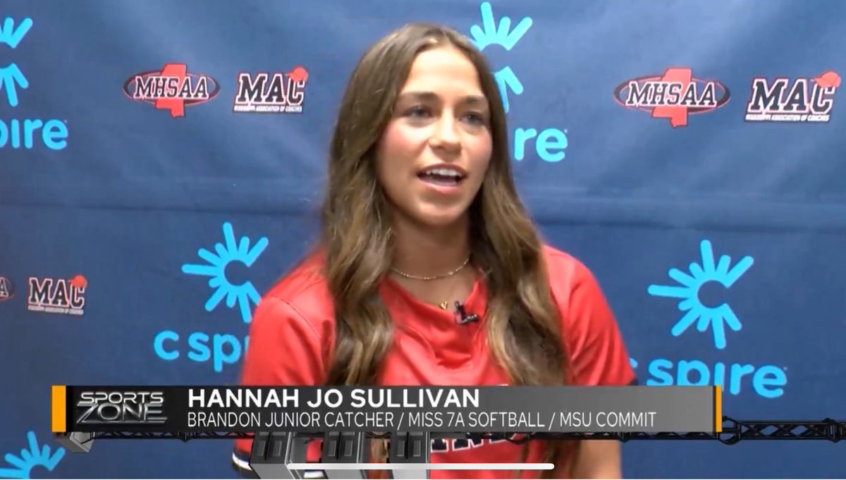 davidzedelstein's tweet image. 🥎 Brandon junior catcher Hannah Jo Sullivan has been named Mississippi Gatorade Softball Player of the Year!