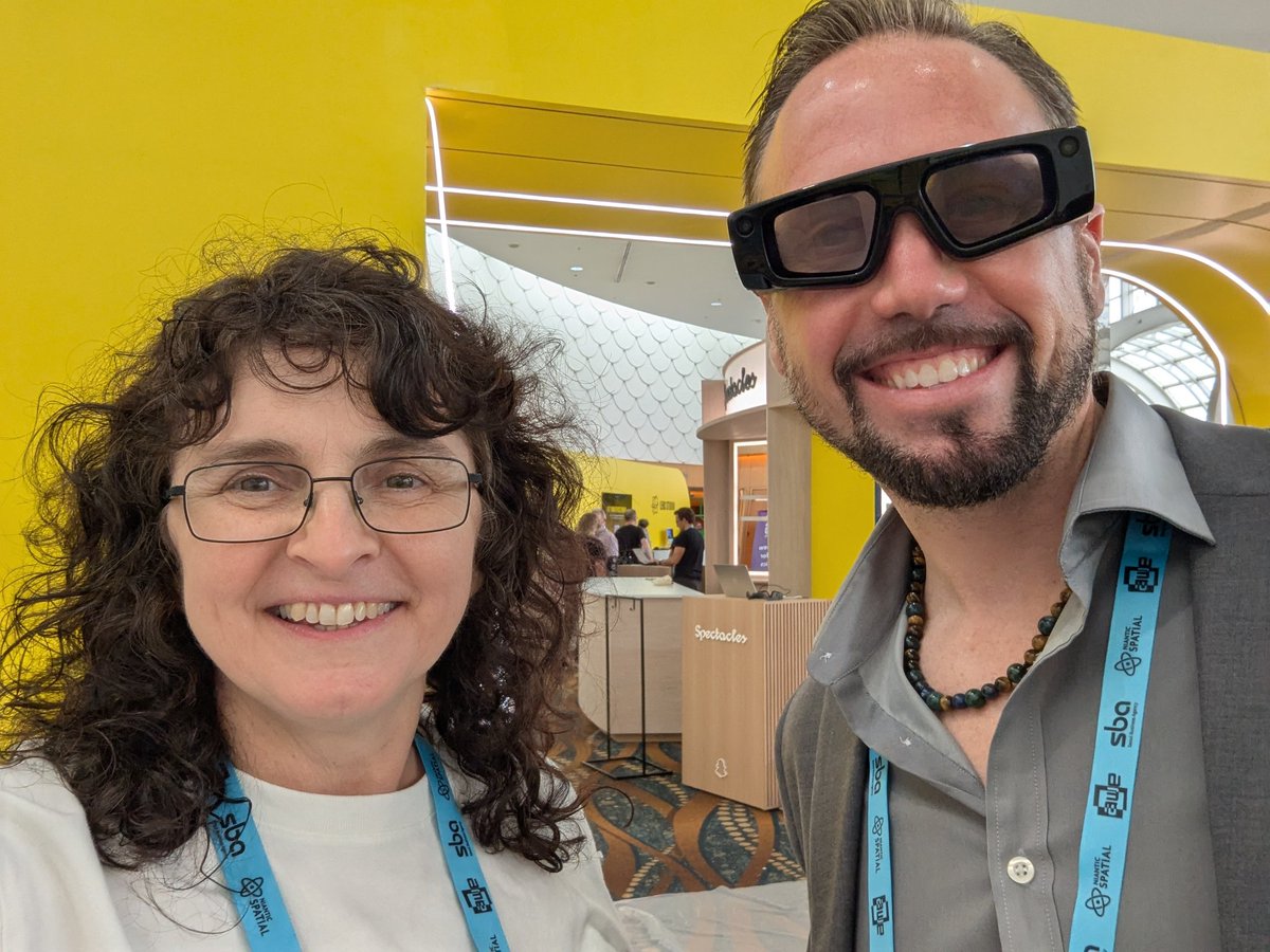 sonyahaskins's tweet photo. I'm so excited for all of you to see what Snap @Spectacles + @ARealityEvent have in store for you!!   😎  🕶️  👀  It's coming together nicely. 😍🔥

#awe2025 #AR #Spectacles @kallmeyer_ray https://t.co/vUqEAX38L6