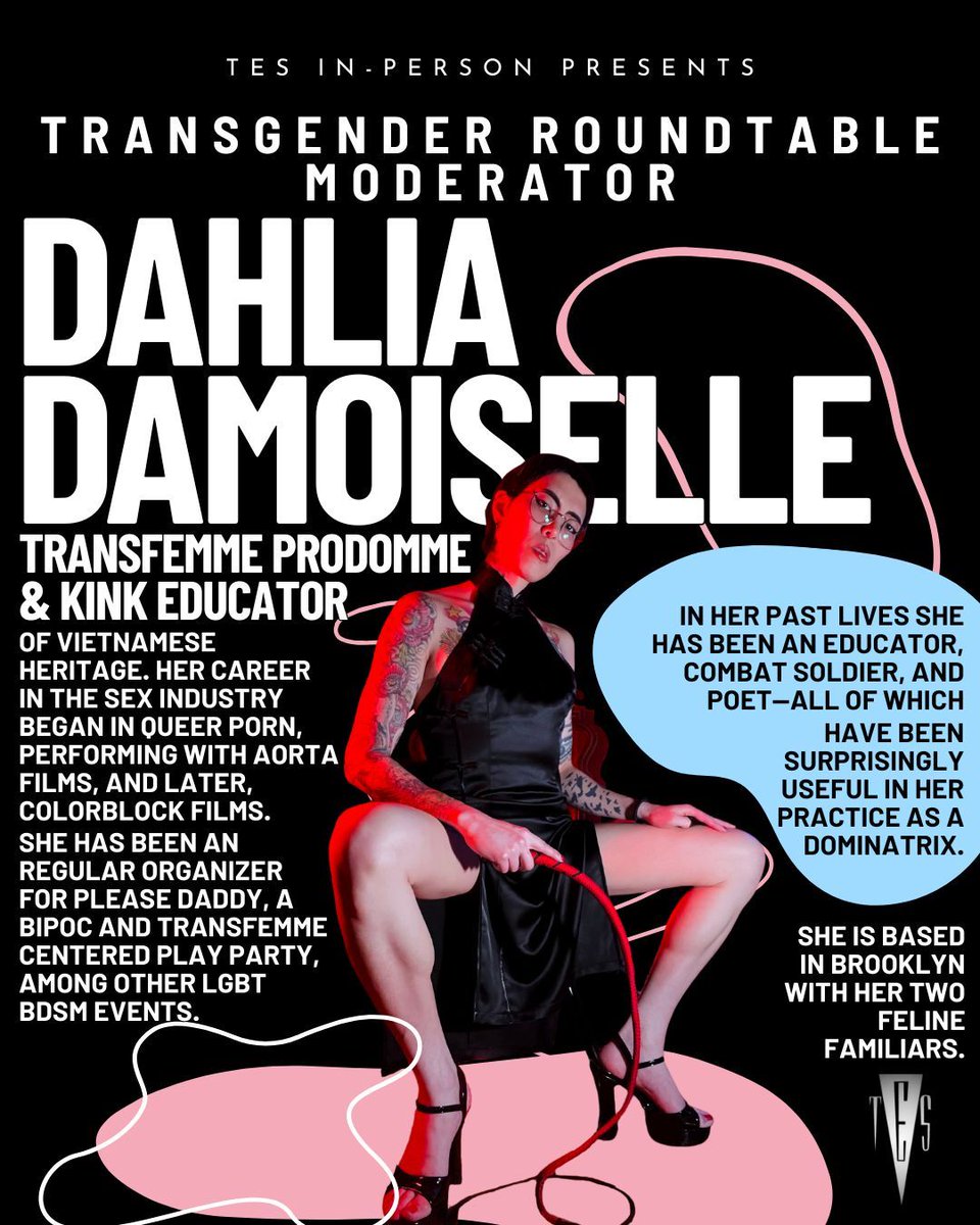 Thrilled @ExpendableFemme will moderate our Transgender Round Table on June 12! Join us for a crucial discussion on safety, community, &amp; transformation within the Transgender BDSM scene. A must-attend Pride event! #TransgenderRoundTable #Pride #TransBDSM