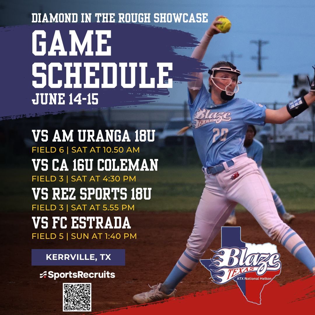 Back to work in Kerrville this weekend! Coaches, Come check this group out! <a href="/ChloeClark2027/">Chloe Clark</a> <a href="/elianahelton34/">Eliana Helton</a> <a href="/kaylacole1909/">Lacie Lewis</a> <a href="/maliayoung09/">malia young</a> <a href="/mmm22sb/">Miranda Mendoza</a> <a href="/winterc2027/">Winter Callahan 2027</a> <a href="/AllisonFry36115/">Allison Fry</a> <a href="/KathrynCarnesi/">Kathryn Carnesi 2028</a> <a href="/BlazeFastpitch/">Texas Blaze</a>