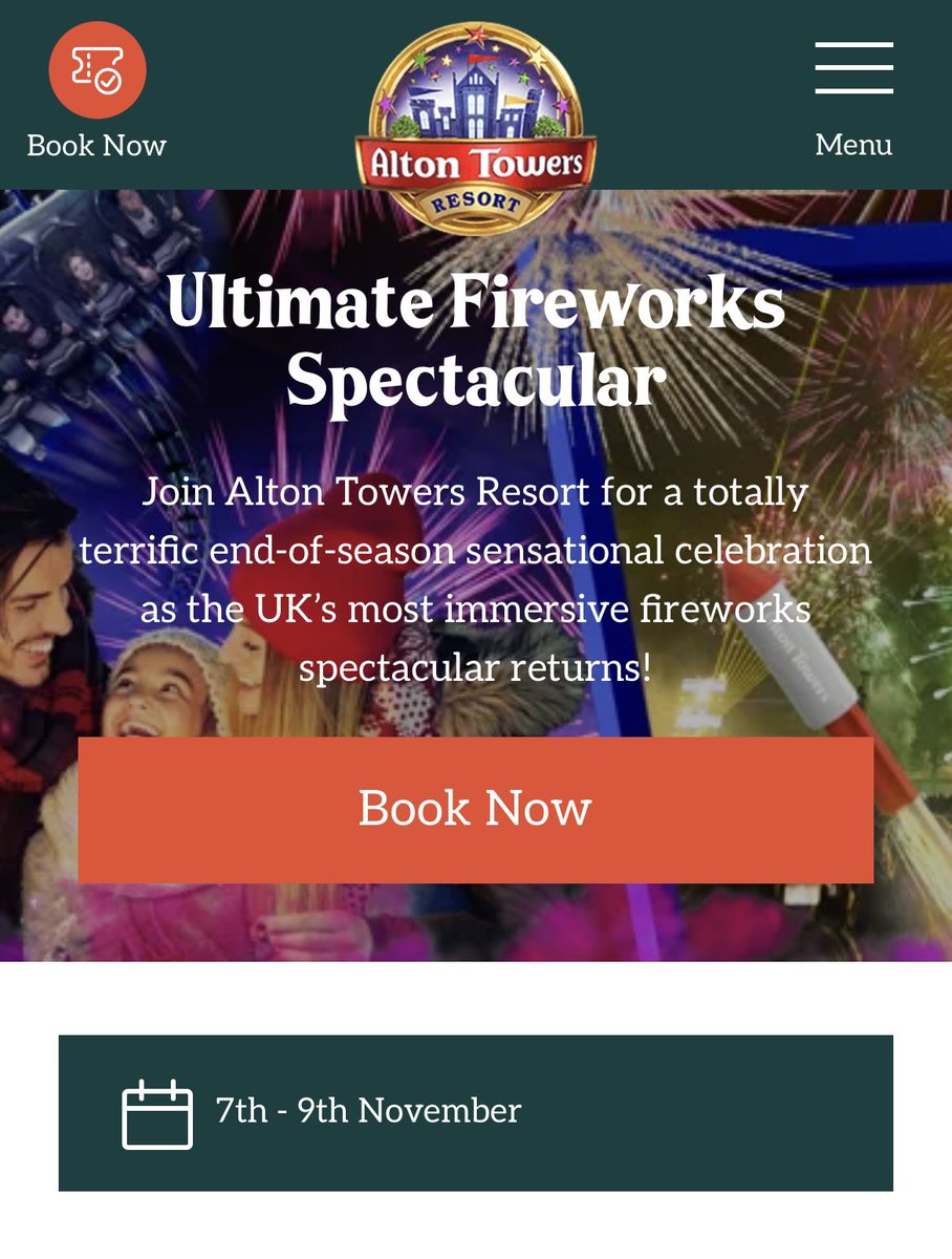 🎆 Could the 2025 Ultimate Fireworks Spectacular at <a href="/altontowers/">Alton Towers Resort</a> be set to run across three days after all? The Resort's website has been updated to now list the event as running from Friday 7th - Sunday 9th November, rather than just on the Saturday and Sunday as before...