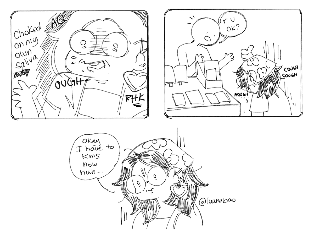 wanting to draw comics again after tcaf so why not draw the most embarrassing interaction of that weekend 🤡 heehee 