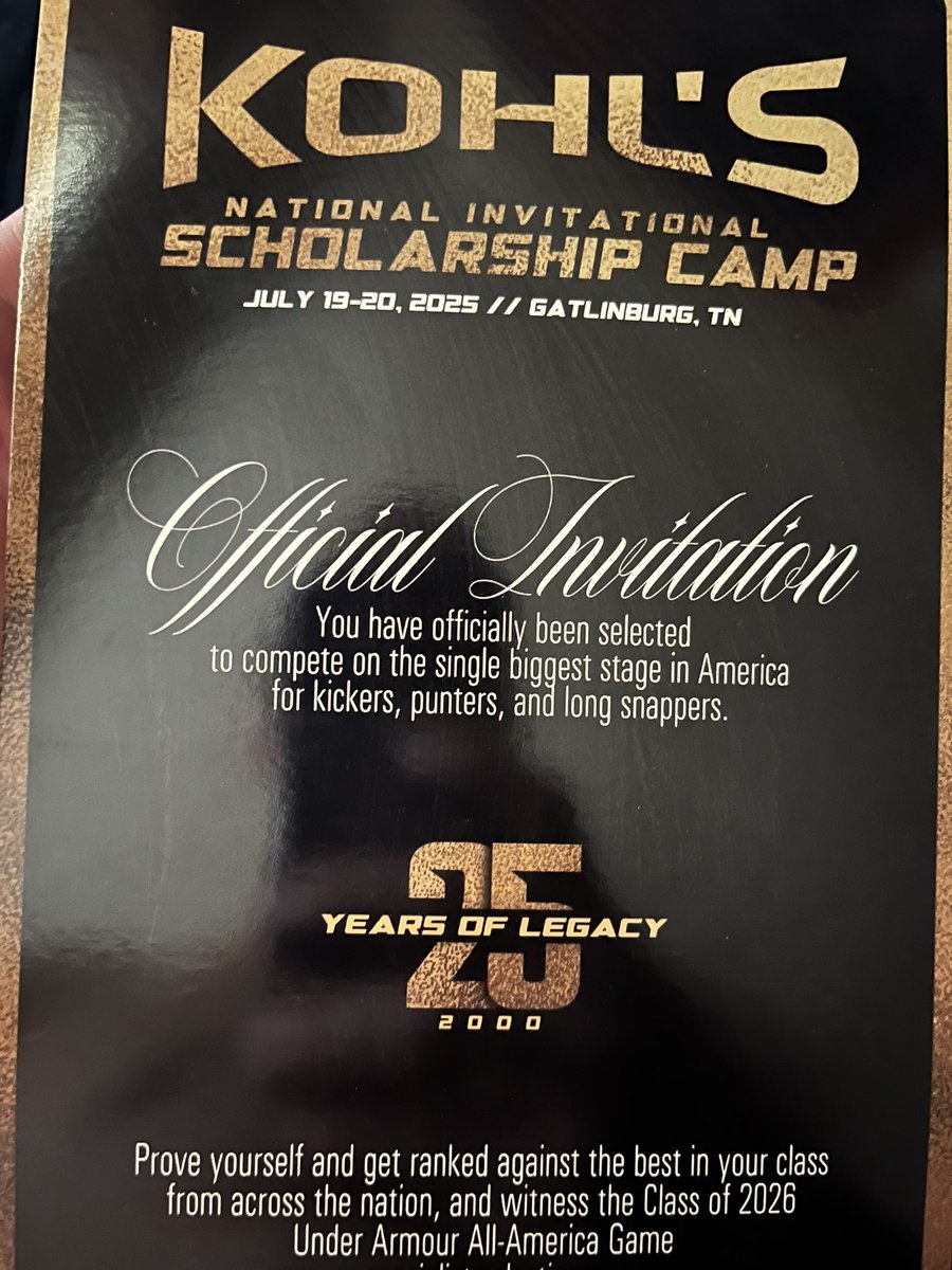 Thank you <a href="/KohlsKicking/">Kohl's Kicking Camps</a> for the invite to camp!