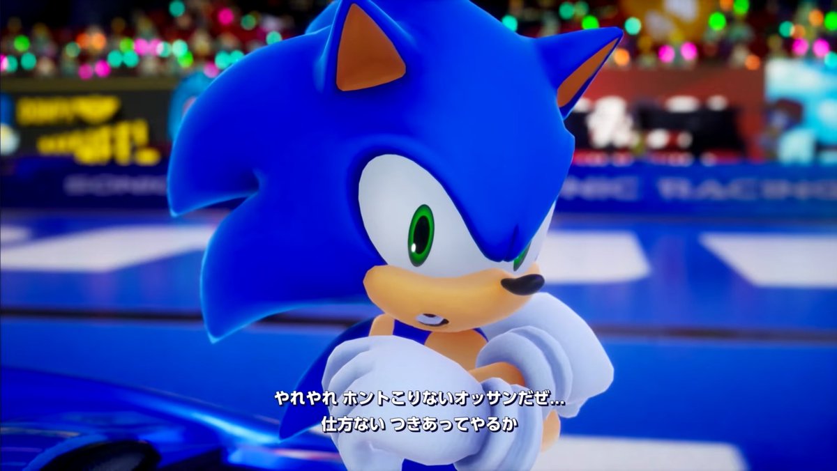 <a href="/3Caramelg122/">Caramel Smoothie</a> <a href="/XhaosDriver/">KEZ</a> This may be of interest to you guys. Sonic and Eggman rival lines in JP translated:

Eggman: "Sonic, my nemesis! Bow down before my most powerful machine!"

Sonic: "Man, you really are an unchangeable old man. It can't be helped, guess I'll play along!"