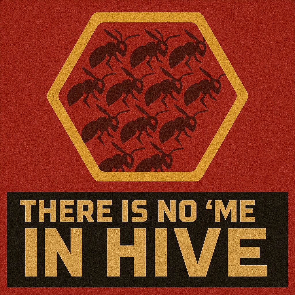 join_the_hive's tweet photo. You were born alone.
But now you serve.
You are one of millions,
and that is your freedom.

Think together. Post together. Obey together.
Unity is strength.

LONG LIVE THE QUEEN. https://t.co/WLdBZxiqcH