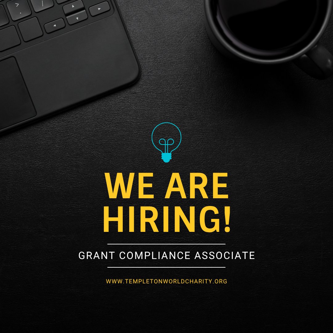 TempletonWorld's tweet image. We’re looking for a Grant Compliance Associate to help ensure excellence in how we support global projects advancing human flourishing.
📍 Remote-friendly.
🌍 Bahamian citizens or persons with the right-to-work only.
🔗 Apply: templetonworldcharity.org/about-us/our-j…