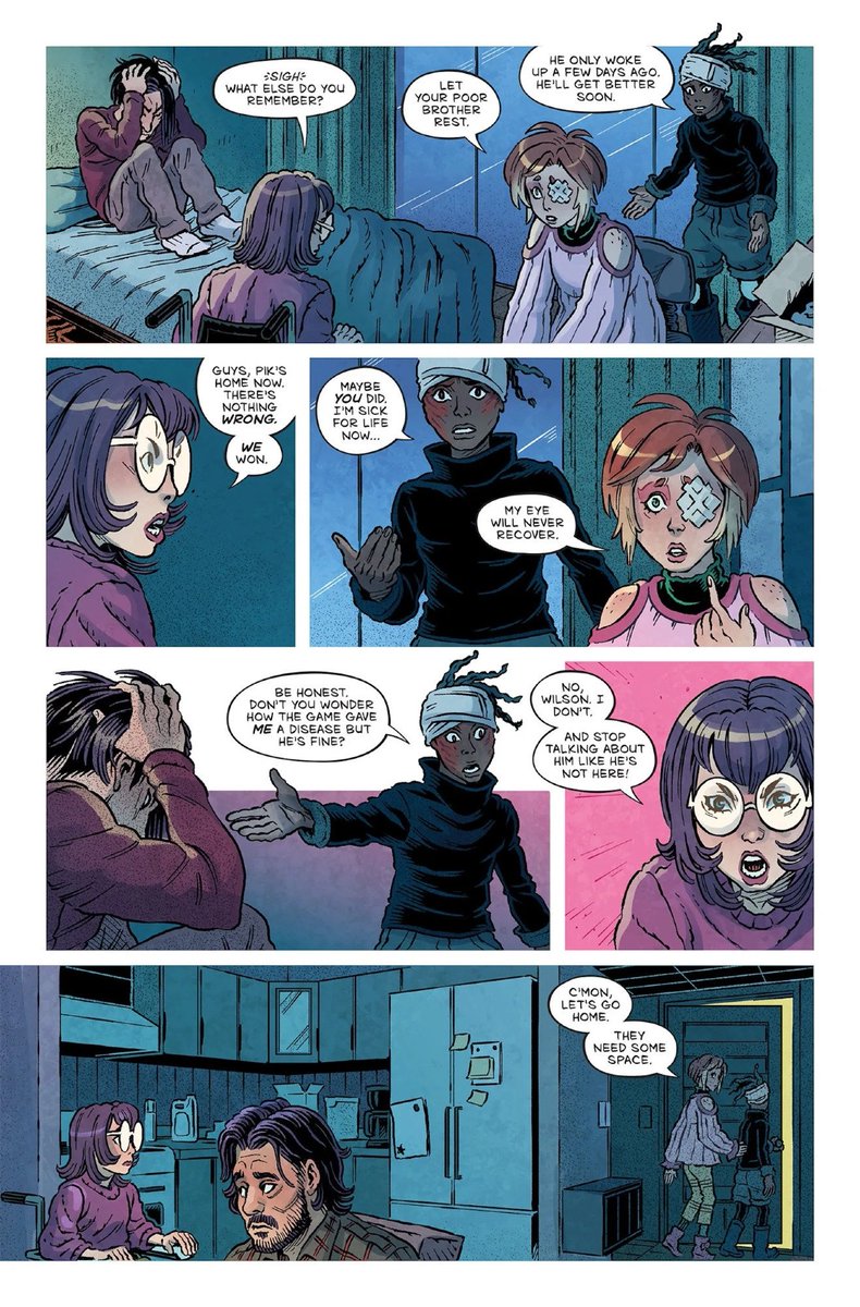 Preview pages of CEMETERY KIDS RUN RABID #1!   

Just look at these gorgeous <a href="/Danielirizarri/">D I O 🇵🇷💀</a>'s inks with <a href="/br_peer/">Brittany Peer 🌸 Magfest bound</a>'s sickeningly good colours.   

The new series hits August 13th from <a href="/OniPress/">Oni Press</a>!!