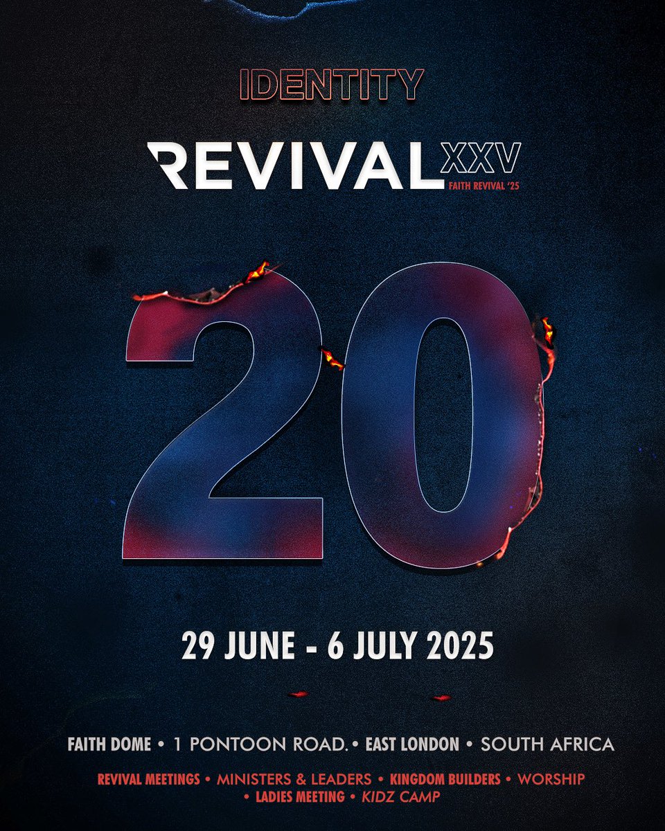 🥳🥳 We are on the edge of our seats! 🤭 REVIVAL XXV starting 29 June 2025

Are you coming to Revival XXV? myfaith.tv

What to expect: 

Anointed worship from powerhouse worship ministers like Eddie James, Dunsin Oyekan, Leonard Jones, and more!

We’ll be hosting