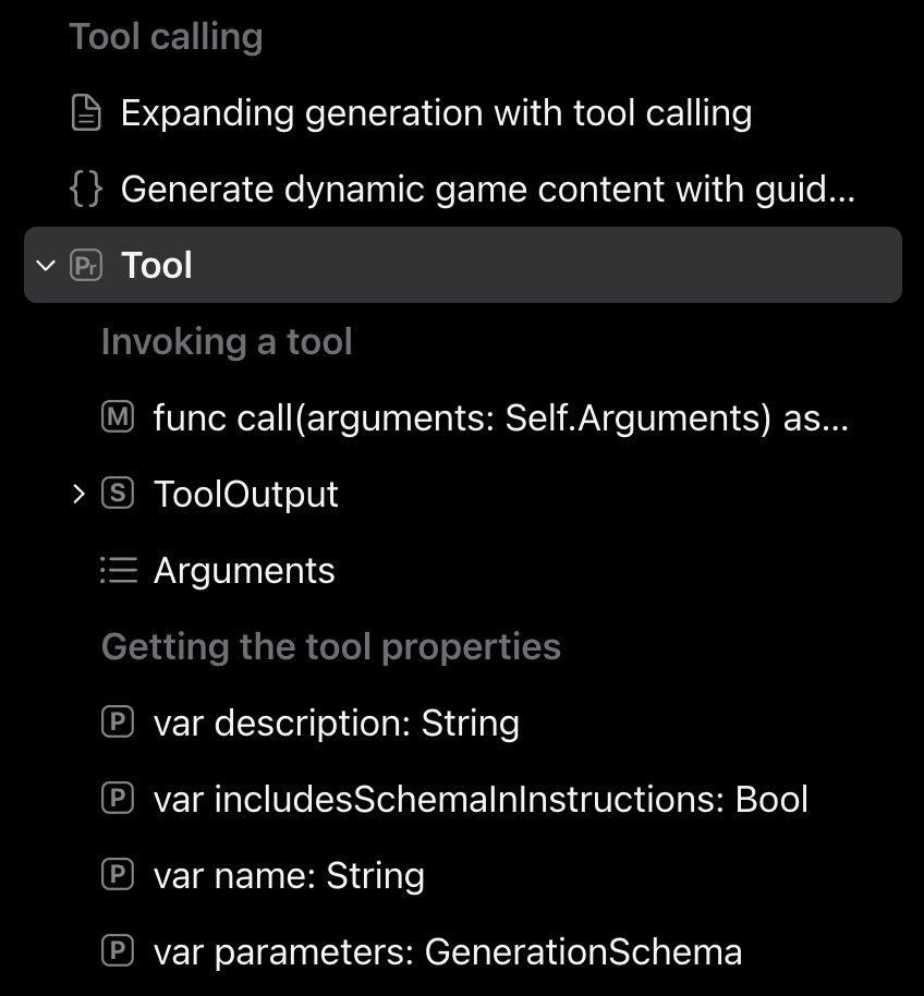 Piotrski's tweet image. Apple Foundation Models will support tool calling?! 😲 I’m seriously impressed. #WWDC25