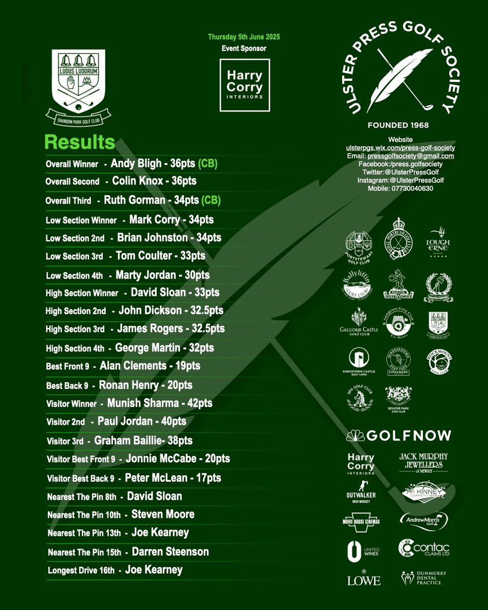 Ulster Press Golf tweet media
