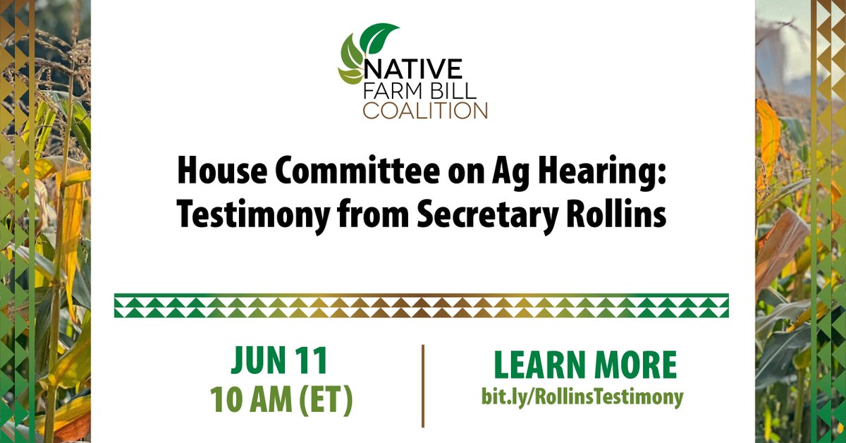 U.S. Department of Agriculture Secretary Brooke Rollins is scheduled to testify before the House Agriculture Committee on June 11 at 10 a.m. ET. 

Watch the testimony live at bit.ly/RollinsTestimo…