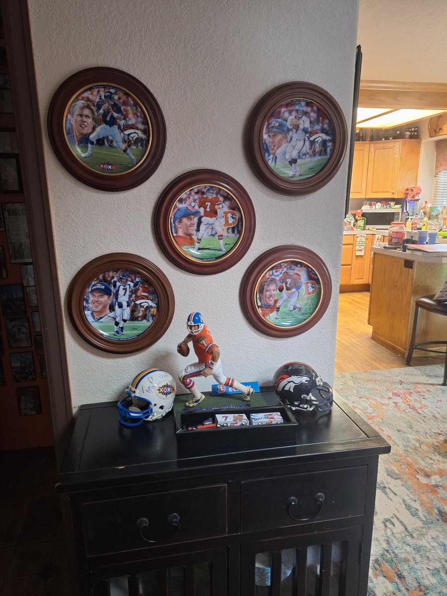 Hoodlum71's tweet image. Spent the weekend finding space for all the @Broncos stuff I was gifted by a friend.  Finding room is tough.  Lot of #Elway goodies.