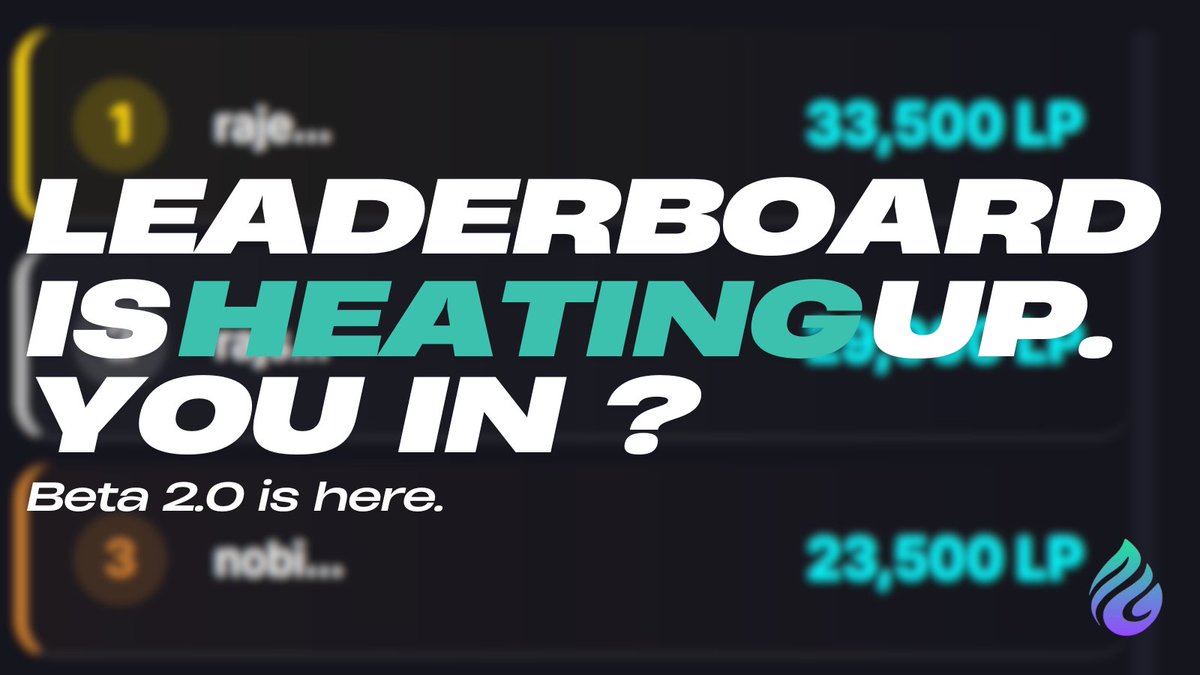 Leaderboard’s heating up 🔥

Top traders aren’t waiting around.

Beta 2.0 is live. You in?
👉 earn.liquido.ai

#Liquido #DeFi #CryptoTrading