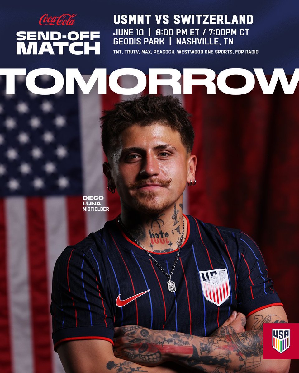 Taking the stage in Nashville TOMORROW for our <a href="/CocaCola/">Coca-Cola</a> Send-Off Match! ⚽️

Secure Your Seats 🎟️: ussoc.cr/mntnash