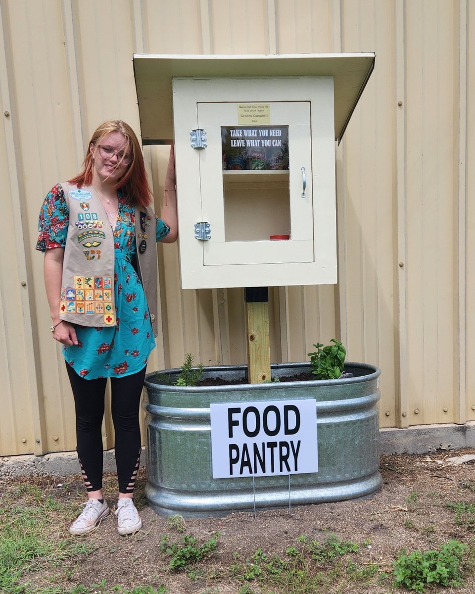 Girl Scouts (@girlscouts) on Twitter photo ⭐ Gold Award Girl Scout alert! Kendra built and continues to stock 2 pantries in high-need areas—offering a sustainable food source for families who need it most. Way to give back! <a href="/girlscoutsswtx/">Girl Scouts of Southwest Texas</a> ⭐ Gold Award Girl Scout alert! Kendra built and continues to stock 2 pantries in high-need areas—offering a sustainable food source for families who need it most. Way to give back! <a href="/girlscoutsswtx/">Girl Scouts of Southwest Texas</a>