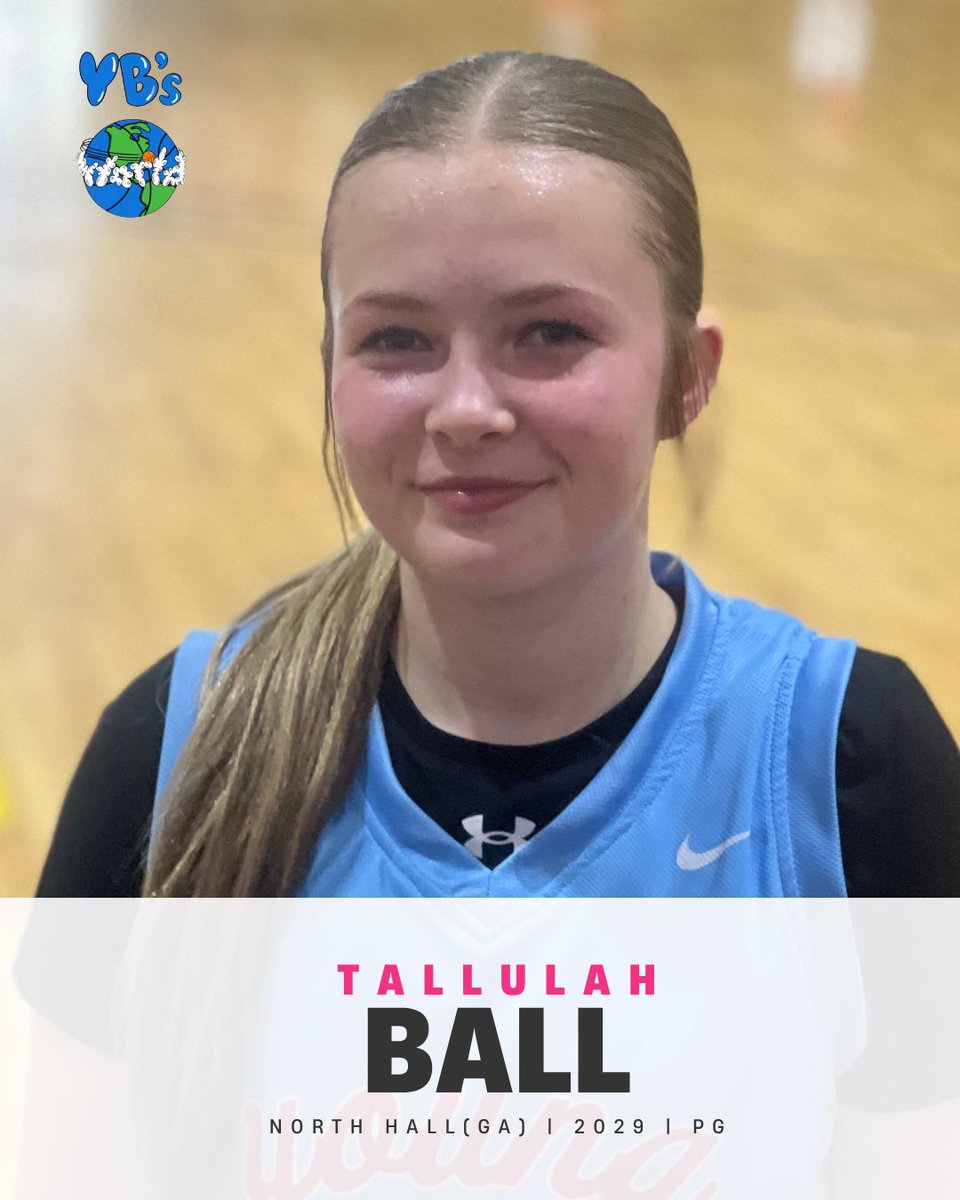 Youngbuckets Girls Basketball Club (@yb_girls) on Twitter photo 📍 @gbcagirlslive in Georgia 💥
All eyes on the Peach State this weekend—and <a href="/Tallulah_Ball/">Tallulah Ball</a> / Tallulah Ball (2029) PG | North Hall (GA) is ready to show why she’s one of the top 2029 players to watch. Handles. Hustle. High IQ. She’s built for this stage.
Coaches, don’t blink. 📍 @gbcagirlslive in Georgia 💥
All eyes on the Peach State this weekend—and <a href="/Tallulah_Ball/">Tallulah Ball</a> / Tallulah Ball (2029) PG | North Hall (GA) is ready to show why she’s one of the top 2029 players to watch. Handles. Hustle. High IQ. She’s built for this stage.
Coaches, don’t blink.