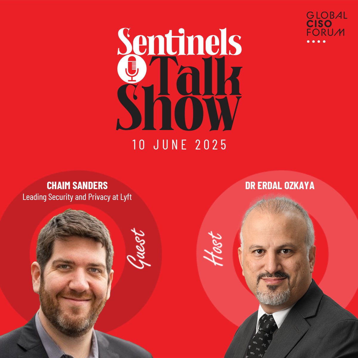 Exciting news!  Sentinel's Talk Show is officially launching tomorrow!

Our very first guest is the incredible CISO of <a href="/lyft/">Lyft</a> , Chaim Sanders.