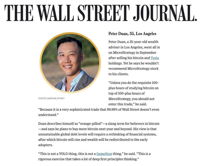 If you enjoyed this post, please like and retweet it for a fellow Bitcoiner!                     

As an ex-TradFi veteran who was recently featured in the WSJ, I create daily content on the most interesting story in Bitcoin.                     

Follow me @BTCBullRider for