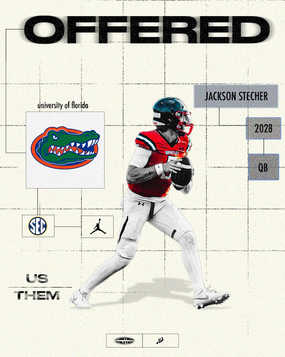 STUNTMAN ATHLETICS (@stuntmanath) on Twitter photo congratulations to ‘28 QB <a href="/JacksonStecher9/">Jackson Stecher</a> on earning an offer from the University of Florida! congratulations to ‘28 QB <a href="/JacksonStecher9/">Jackson Stecher</a> on earning an offer from the University of Florida!