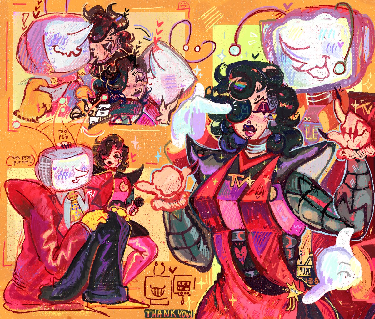 ( #mettatenna or #tennaton 💖📺)
a bunch of  tennas n mettatons in loaf.. revolutionary!
-
#deltarunespoilers #toadiedangit