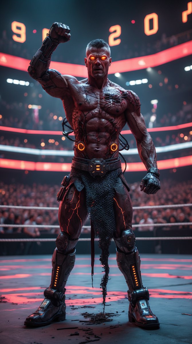 MstrAndr_ART's tweet photo. Arena Executioner.
How do you fight someone built to never fall?
#MechaGladiator #BloodAndWires #ArenaKing #CyberMuscle #InfernoCore #aiartdaily #aiartworld #aiartgallery #FantasyArt #AIart #aiartcommunity #digtalart #aiartwork https://t.co/0qrIu7bBPo