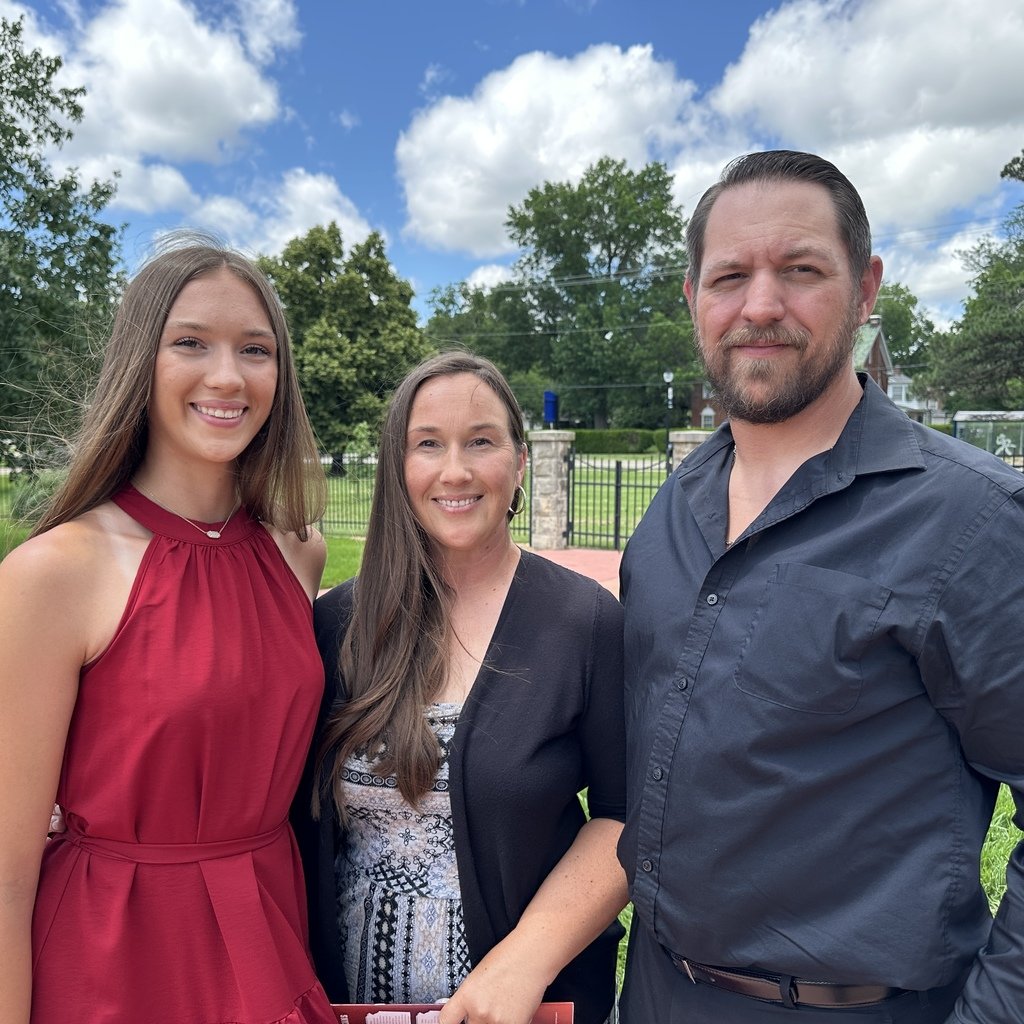 Harlee Randall was chosen to play in the KVA All Star Volleyball game in Topeka on Saturday. 24 high school players from across the state were chosen to play, and her team won. She led her team in blocks! Congratulations, Harlee! Mustang Proud! 🏐❤️🖤🤍🏐