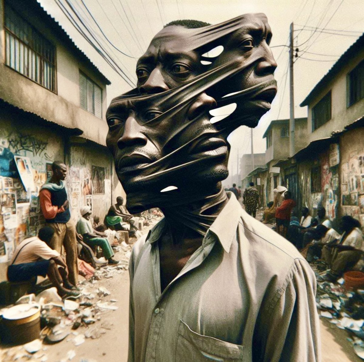 ArtByALKEBULAN's tweet photo. 🧠 “The Split Between Us” - 
A raw distortion of the masculine psyche—fractured, stretched, and silently enduring.

In honor of Men’s Mental Health Awareness Month, this Ultimate NFT drops as a mirror to the unseen.

⏳ Snapshot: Tue 6/10 @ 9PM CST
📈 Position now. Secure legacy.