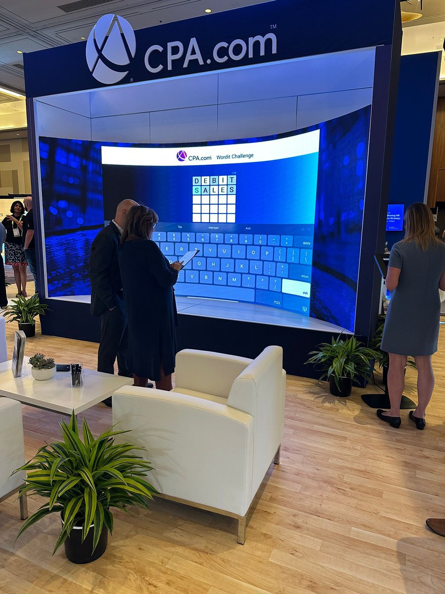CPAcom's tweet image. If you’re on-site at #ENGAGE25, visit the CPA.com booth to test your skills at Accounting Wordit. And while you’re there, check out our tools and resources for audit, tax and client advisory services (CAS) to help position your firm for ongoing success.