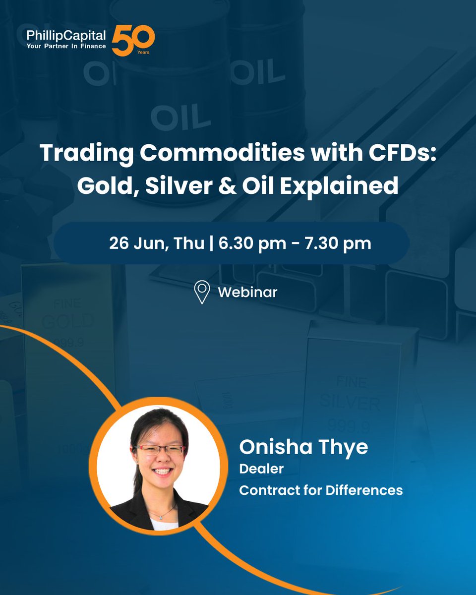 Want to trade Gold, Silver &amp; Oil like a pro? 📈

Join our free CFD webinar to learn strategies, price drivers &amp; risk management tips.

Webinar Details:
📅  26 June 2025, Thursday
🕒  6.30pm – 7.30pm
📍 Zoom Webinar
🎤 Includes Q&amp;A with our speaker!

Register now 👉