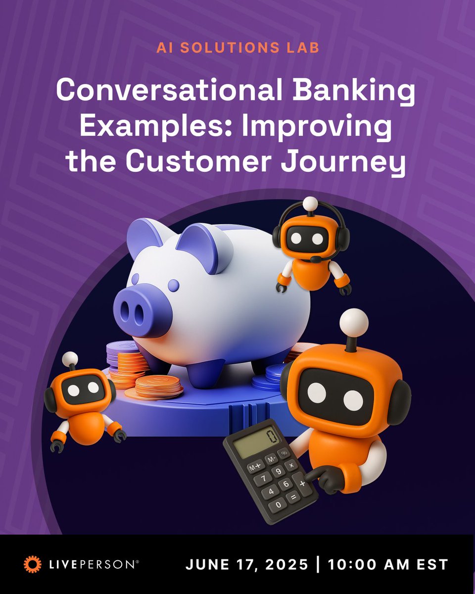 Curious how conversational AI can transform financial customer journeys? 🏦

Join us on June 17 for a practical demonstration of #ConversationalAI solutions specifically tailored to financial services and the banking industry: bit.ly/4kBR7db

#AIinBanking